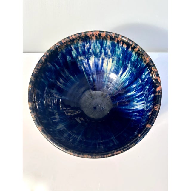 1960s Scandinavian Modern Studio Ceramic Art Bowl by Agge Ahlin for Visby Keramik, Sweden, 1960s For Sale - Image 5 of 10