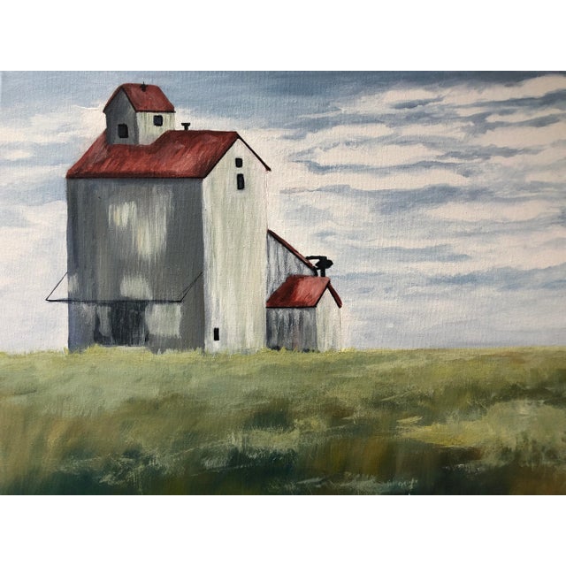 Inspired by a grain elevator in Canada. Just like the barns I love to paint, sadly these structures are disappearing....