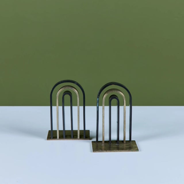 Pair of Arch Bookends by Walter von Nessen for Chase USA For Sale - Image 13 of 18