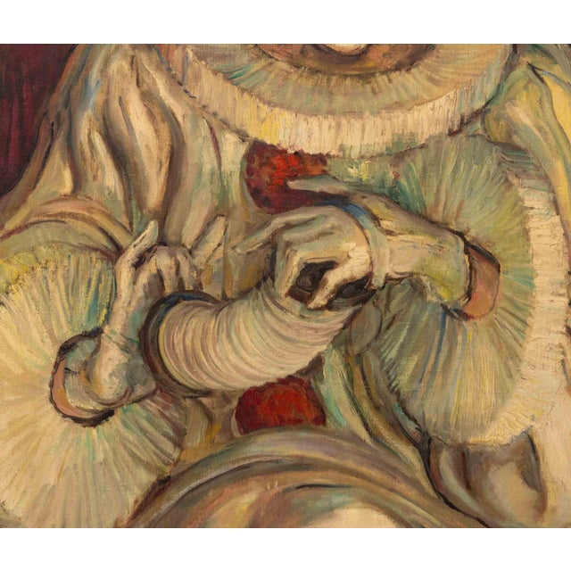 Ben Lassen Portrait of a Clown Oil For Sale - Image 4 of 7