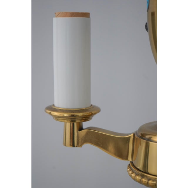 Traditional 1980s Stiffel Brass 4 Light Floor Lamp Torcherie For Sale - Image 3 of 12