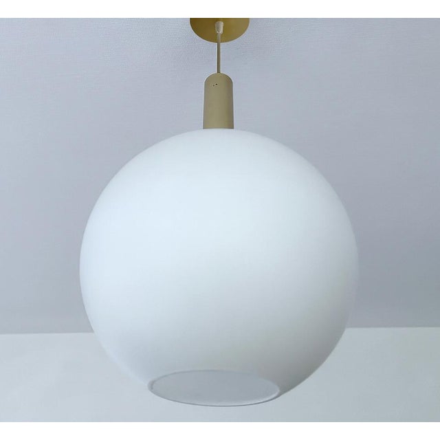 Metal Large Vintage Glass Pendant Light from Doria, 1950s For Sale - Image 7 of 13