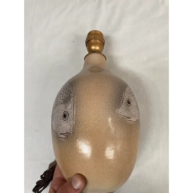 Vintage Ceramic Lamp from Vallauris, 1970 For Sale - Image 4 of 8