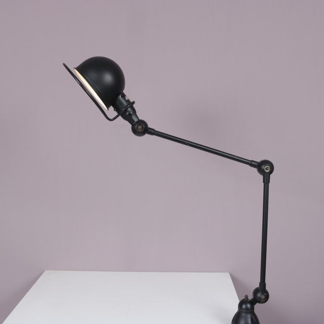 Black Vintage French Table Clamp Lamp in Black Metal, 1950s For Sale - Image 8 of 17