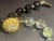 Mid-Century Modern Jet Black Glass and Ab Leaded Crytal and Ornate Clasp, in Style of Vendome MCM Jewelry. For Sale - Image 3 of 6