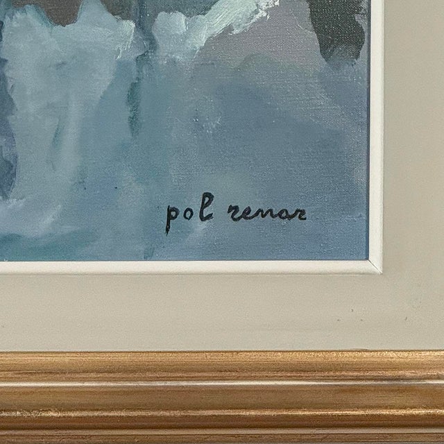 Framed Oil Painting on Canvas ~ Port De Plaisance by Pol Renar For Sale - Image 10 of 14