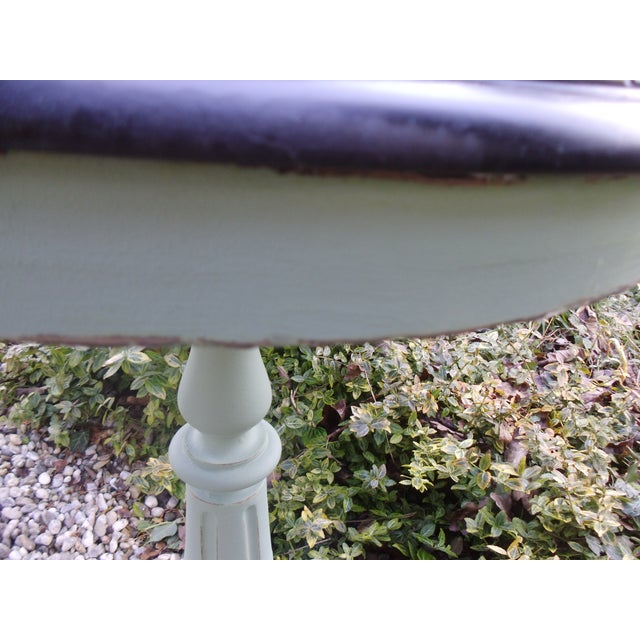 Antique Side Table with Dated Stone Top, 1884 For Sale - Image 11 of 18