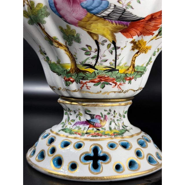 Samson Porcelain Covered Vase with Birds from Befos For Sale - Image 9 of 14