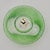 Kreiss Vintage MCM Kreiss Art Glass Green Controlled Bubble Molded Bowl Dish For Sale - Image 4 of 5