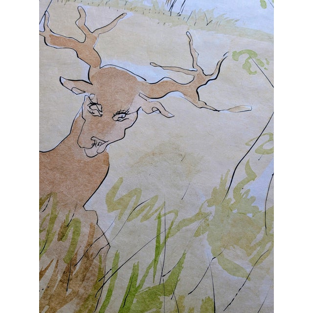 Salvador Dali, The Deer, Original Drypoint Etching with Hand-Colored Stencil on Japon Paper, 1974 For Sale - Image 11 of 12