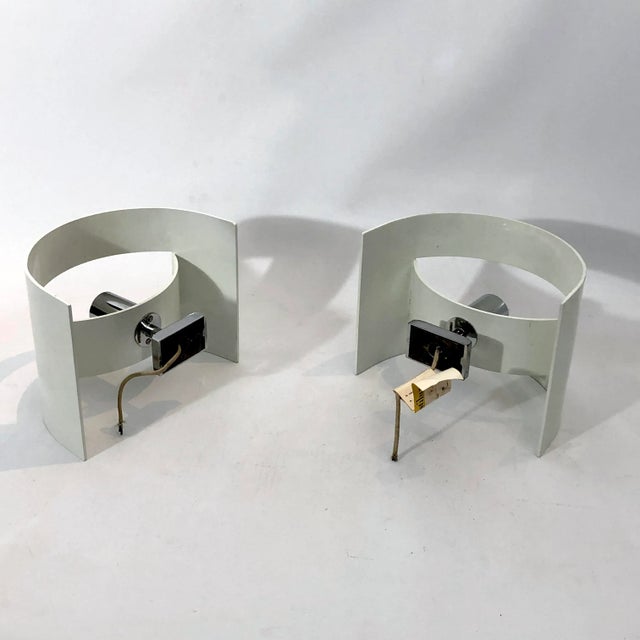 Metal Large Model Lido Sconces from Stilux Milano, 1960s, Set of 2 For Sale - Image 7 of 13