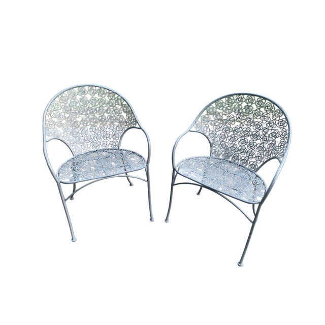 Vintage Outdoor Metal Chairs For Sale - Image 9 of 10