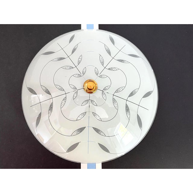 Mid 20th Century Modern Floral Flush Light, C1970 For Sale - Image 5 of 18