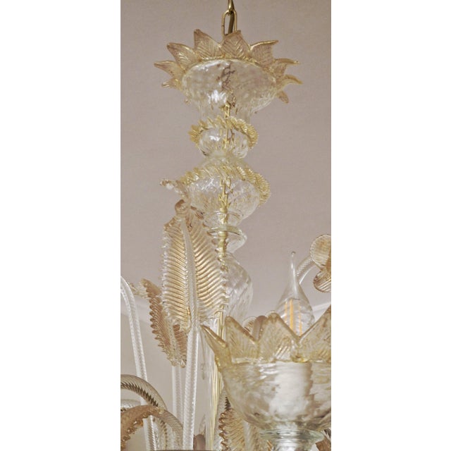 Vintage Murano Glass Chandelier, 1990s For Sale - Image 8 of 11