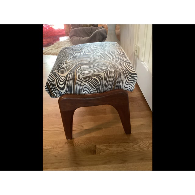 Mid-Century Modern Mid Century Upholstered Adrian Pearsall Ottoman/Stool Unmarked For Sale - Image 3 of 11