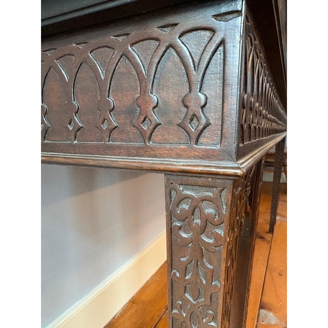 Brown 19th Century Chippendale Style Carved Mahogany China Display Cabinet For Sale - Image 8 of 11