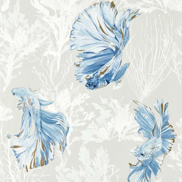 Harlequin Halfmoon Wallpaper in Stillness/Indigo For Sale