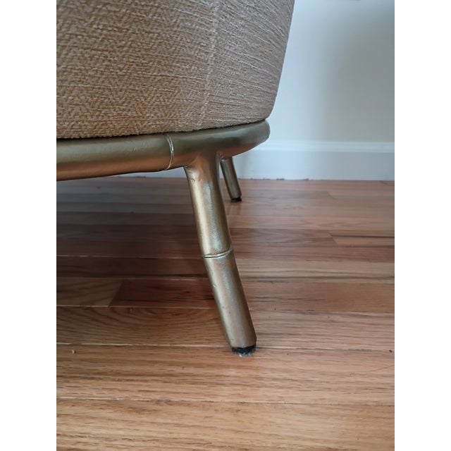 A Pair Bernhardt Interiors Merideth Club Chairs Metal Faux Frame For Sale In New York - Image 6 of 15