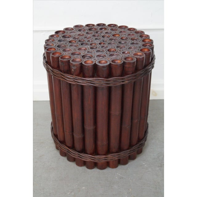 Genuine Bamboo Cylinder Round Dining Table Base Chairish