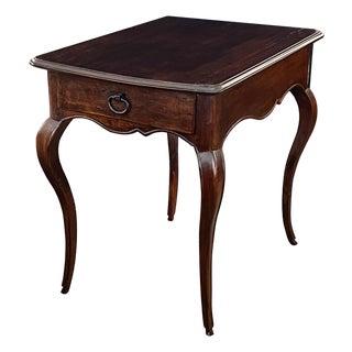 French Provincial Single-Drawer Rectangular Side Table For Sale