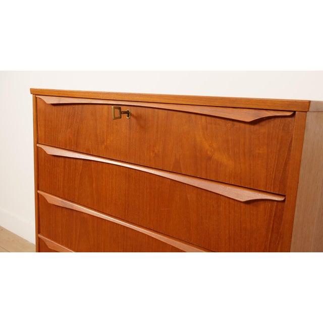 Brown Vintage Danish Chest of Drawers in Teak For Sale - Image 8 of 10