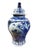 Blue Vintage Lg Chinoiserie Cobalt Blue & White Temple Ginger Jar 23" H For Sale - Image 8 of 11