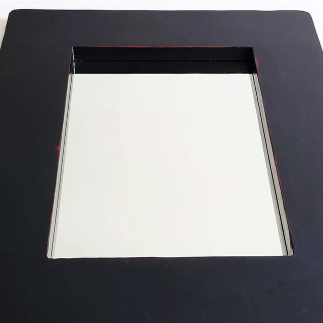 Black Vintage Colonial Style Mirror, 1980s For Sale - Image 8 of 10