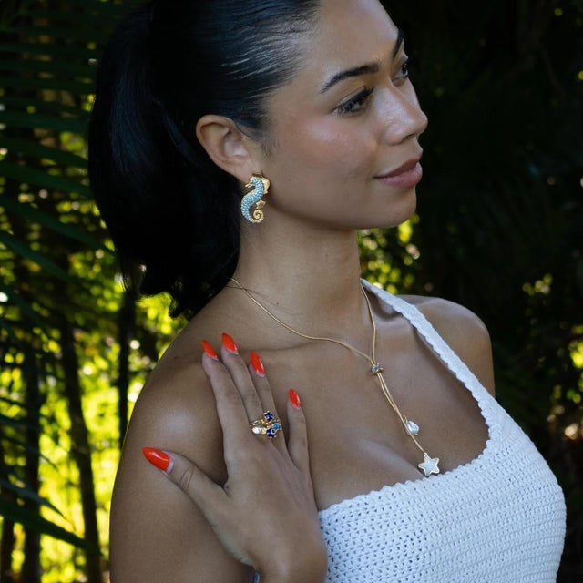 Divine Trio Evil Eye Adjustable Gold Ring, Size 4 For Sale In Miami - Image 6 of 12