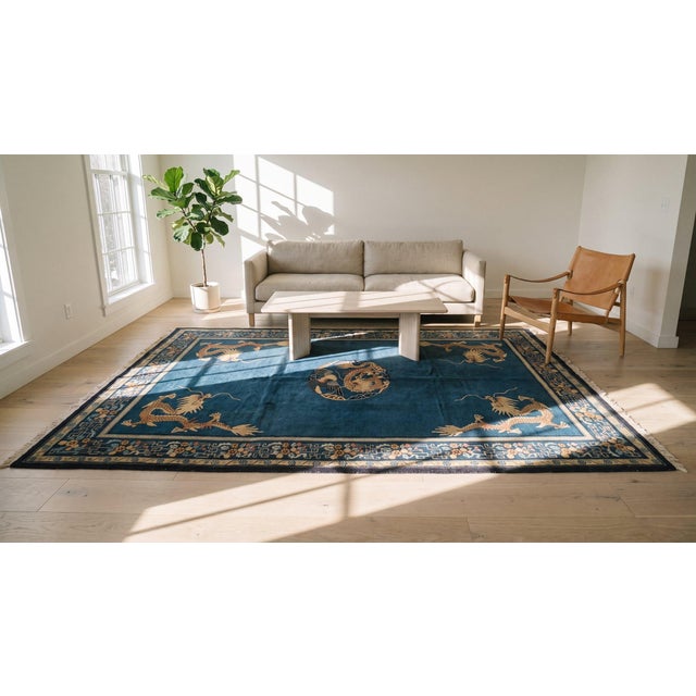Early 20th Century Chinese Peking Dragon Carpet ( 7' x 11'8" - 213 x 356 ) For Sale - Image 11 of 11