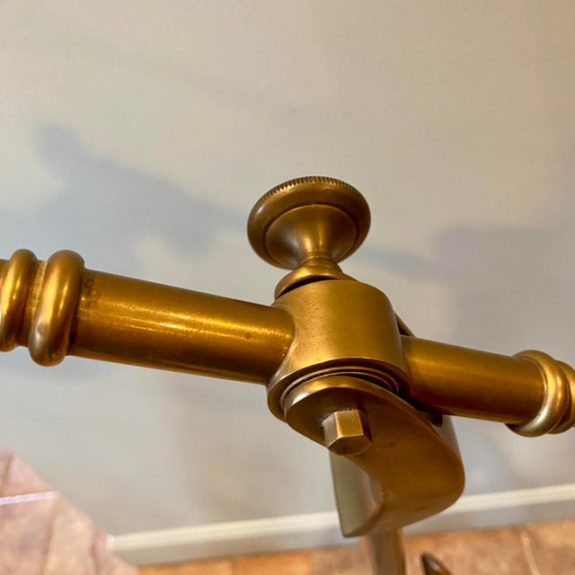 E.F. Chapman Visual Comfort Pimlico Brass Pharmacy Floor Lamp with Boom Arm The rugged and stylish lamp is a sophisticated...