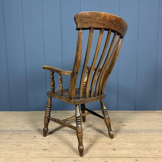 English Brown Windsor Armchair with High Back For Sale - Image 12 of 18