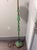 Antique 1920 - 1930 Art Deco Jadeite Cast Iron Floor Lamp With Shade For Sale - Image 9 of 13
