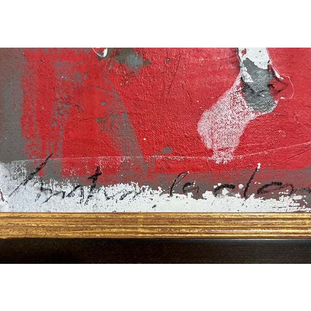 Late 20th Century Alexis Gorodine, French Neo Expressionist Mixed Media Impasto Dancing Painting Alexis Gorodine For Sale - Image 5 of 5