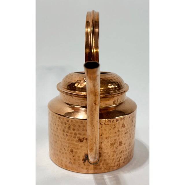 Vintage Sculptural Hammered Copper Watering Can For Sale - Image 4 of 6