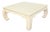 Lane Ming Style Cream Crackle Square Coffee Table, 36.5", Circa 1990 For Sale