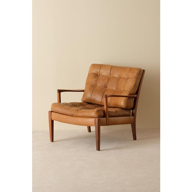 Arne Norell Vintage Model Löven Easy Chairs by Arne Norell, 1960s, Set of 2 For Sale - Image 4 of 9