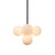 Metal Bunch Pendant, Black, 20in H, Modern, 5 Inch Glass Globes, by Research.Lighting, Modern, Minimal Hanging Light For Sale - Image 7 of 8