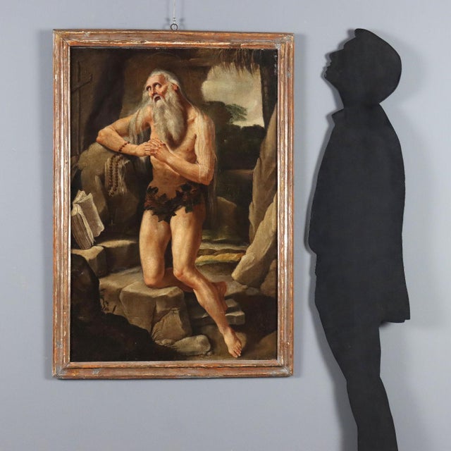 Oil on canvas. Central Italian School, 17th century. Iconography recognizes this figure as the hermit saint Onofrio, who...