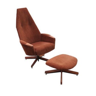 Vintage Adrian Pearsall Lounge Chair & Ottoman For Sale