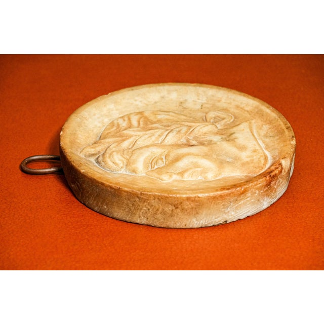 Stone Marble Roman Emperor Neoclassical Antique Grand Tour Italian Plaque Medallion Sculpture For Sale - Image 7 of 12