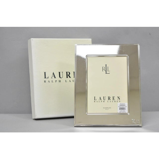 Late 20th Century Lauren Ralph Lauren Silver Plated Normandy Modern 5x7 Photo Picture Frame For Sale - Image 15 of 15