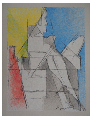 Jacques Villon, The Reader, Original Signed Lithograph
