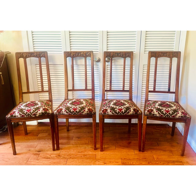 Art Nouveau French Art Nouveau Chairs -Set of Four For Sale - Image 3 of 16