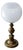 Vintage Italian Brass and Opaline Table Lamp, 1970s For Sale