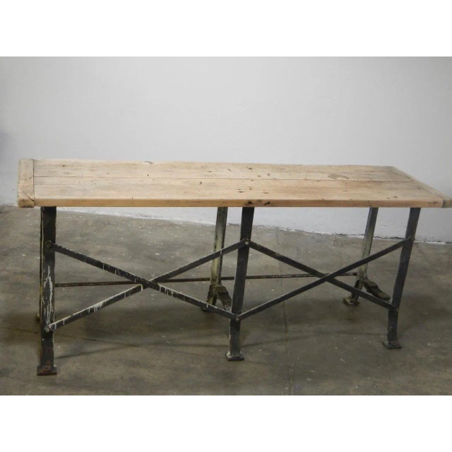 French Industrial Bench, 1920s For Sale - Image 4 of 6