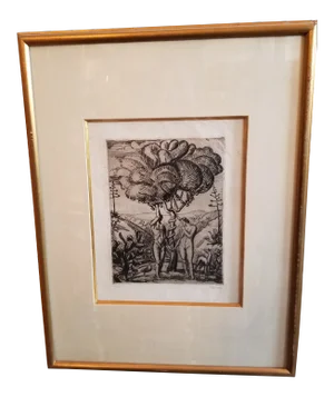 1920s Adam and Eve Engraving by Joseph Hecht