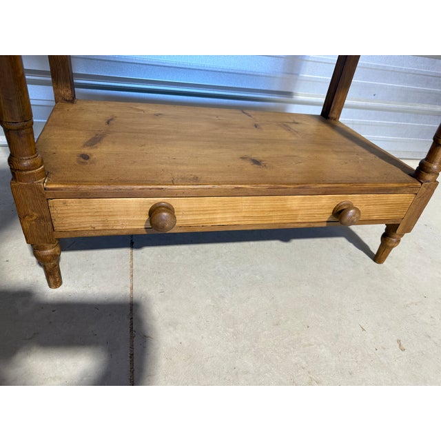 Antique Pine Side Table With Drawer From England For Sale - Image 17 of 18