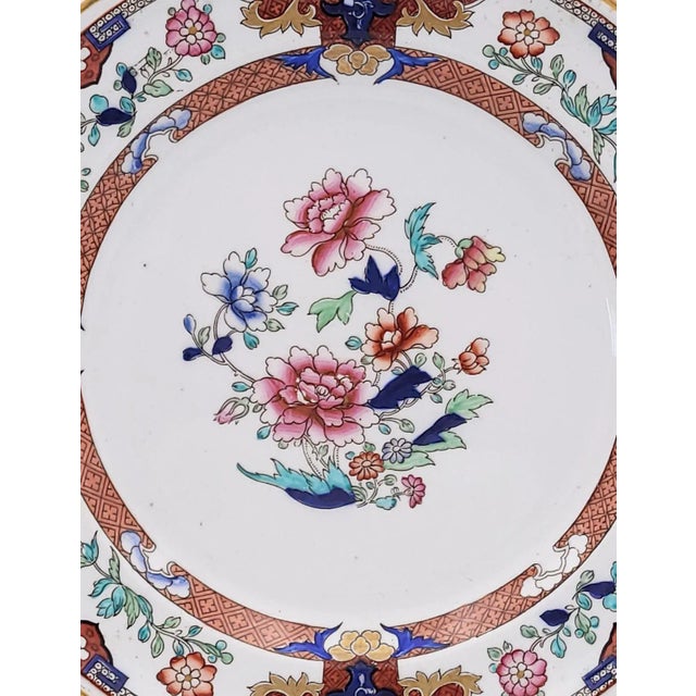 Late 19th Century Circa 1870 Imari Style Plates, England- Set of 6 For Sale - Image 5 of 9