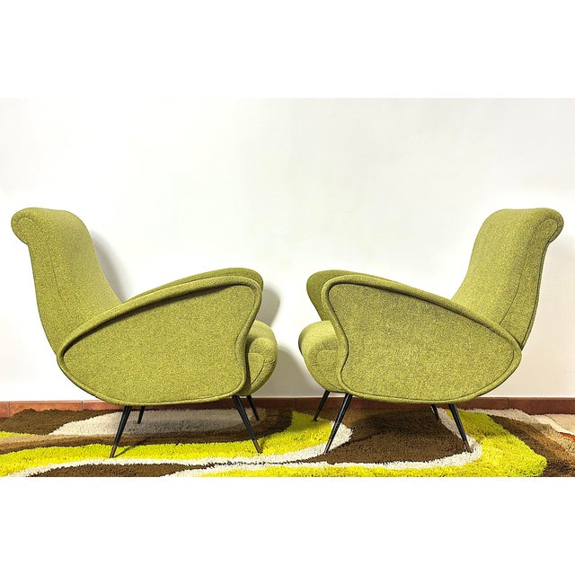 Vintage Armchairs from Isa Bergamo, Italy, 1950s, Set of 2 For Sale - Image 12 of 14
