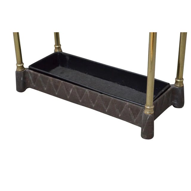 Late Victorian Brass Umbrella Stand For Sale - Image 5 of 7